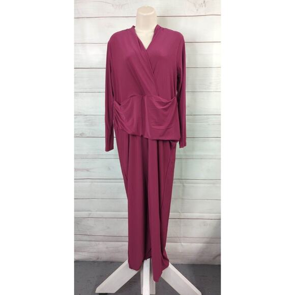 XXSMALL TALL RUMBA A518221 Attitudes by Renee Como Jersey  Waist Jumpsuit - Picture 2 of 3